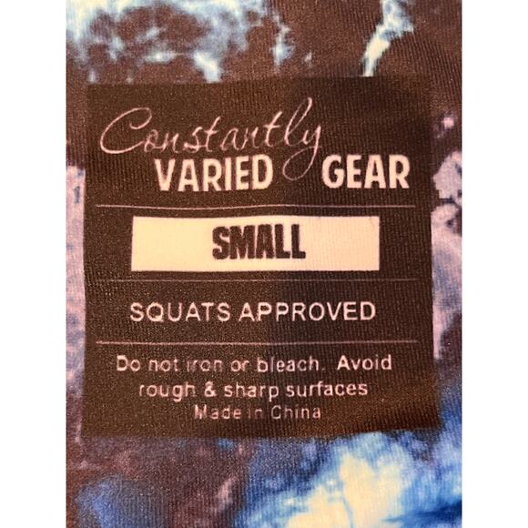 Constantly Varied Storm Capri Leggings Small Blue Pink Black - Picture 5 of 7